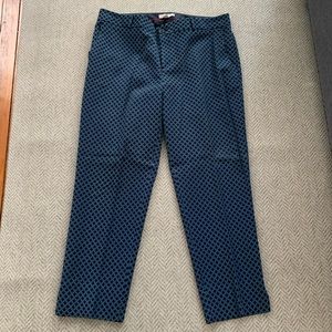 Banana Republic Camden Jacquard Blue Diamond Pants